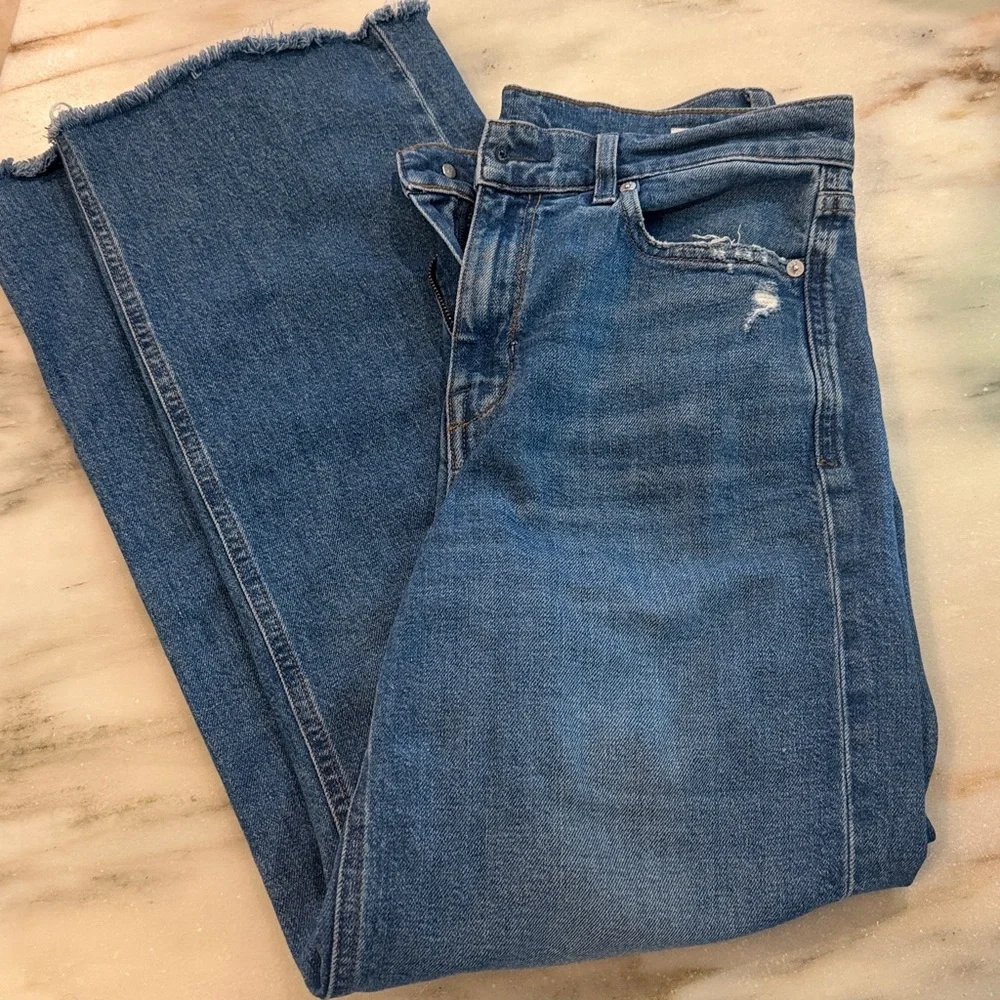 AYR The Secret Sauce jeans Medium Wash High Rise Size 27S - Picture 2 of 6